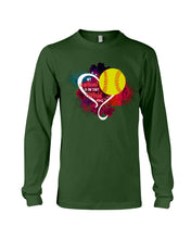 Load image into Gallery viewer, Lovely Phone Case My Heart Is On Field Gift For Softball Lovers Unisex Long Sleeve
