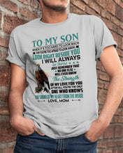 Load image into Gallery viewer, Look Right Beside You Eagle Mom Gift For Son Guys Tee
