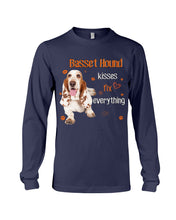 Load image into Gallery viewer, Basset Hound Kisses Fix Everything Gift For Dog Lovers Unisex Long Sleeve
