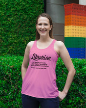 Load image into Gallery viewer, Librarian Keeper Of Books Guardian Of Knowledge Custom Design Ladies Flowy Tank
