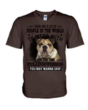 Load image into Gallery viewer, I Am The One Bulldog Person Gift For Dog Lovers Guys V-Neck
