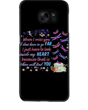 Load image into Gallery viewer, Butterflies When I Miss You I Just Have To Look Inside My Heart Gift For Lover Phone case

