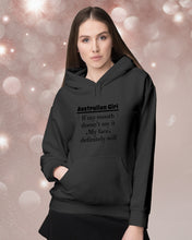 Load image into Gallery viewer, Australian  Girl My Face Definitely Will Say It For Personalized Nation Gift Hoodie
