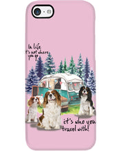 Load image into Gallery viewer, Cavalier King It's Who You Travel With Gift For Dog Lovers Phone case
