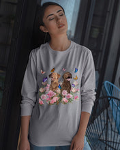 Load image into Gallery viewer, Gift For Dog LoversChesapeake Bay Retriever With Peonies Unisex Long Sleeve
