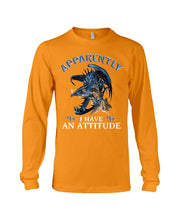 Load image into Gallery viewer, Apparently I Have An Attitude Blue Dragon Unisex Long Sleeve

