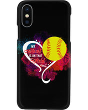 Load image into Gallery viewer, Lovely Phone Case My Heart Is On Field Gift For Softball Lovers Phone case
