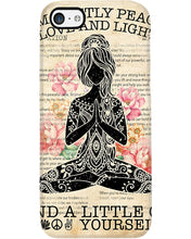 Load image into Gallery viewer, I'm Mostly Peace Love And Light Yoga Gift For Yoga Lovers Phone case
