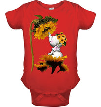 Load image into Gallery viewer, Elephant Sunflower Special Custom Design For Cute Girls Baby Onesie

