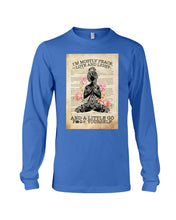 Load image into Gallery viewer, I'm Mostly Peace Love And Light Yoga Gift For Yoga Lovers Unisex Long Sleeve
