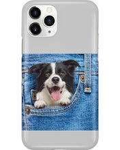 Load image into Gallery viewer, Border Collie In Denim Pocket Gift For Dog Lovers Phone case
