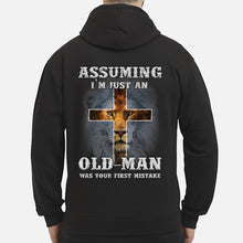 Load image into Gallery viewer, Assuming I'm Just An Old Man Was Your First Mistake Hoodie

