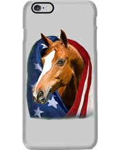 Load image into Gallery viewer, Horse Covered Into USA Flag Meaningful Gift For Men Phone case
