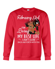 Load image into Gallery viewer, Betty Boop February Girl Living My Best Life Birthday Meaningful Gift Sweatshirt
