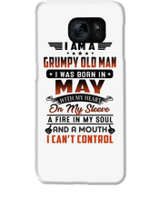 Load image into Gallery viewer, I'm A Grumpy Old Man I Was Born In May With My Heart Phone case
