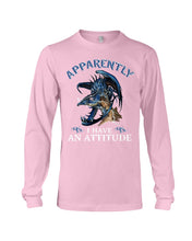 Load image into Gallery viewer, Apparently I Have An Attitude Blue Dragon Unisex Long Sleeve
