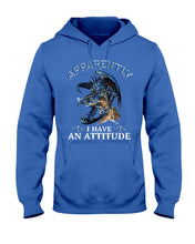 Load image into Gallery viewer, Apparently I Have An Attitude Blue Dragon Hoodie
