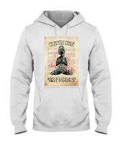 Load image into Gallery viewer, I'm Mostly Peace Love And Light Yoga Gift For Yoga Lovers Hoodie
