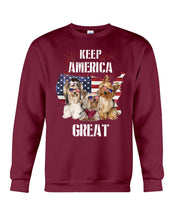 Load image into Gallery viewer, Keep America Great Yorkshire Terrier Gift For Dog Lovers Sweatshirt
