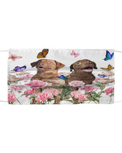 Load image into Gallery viewer, Gift For Dog LoversChesapeake Bay Retriever With Peonies Cloth Face Mask
