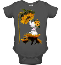 Load image into Gallery viewer, Elephant Sunflower Special Custom Design For Cute Girls Baby Onesie
