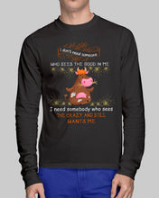 Load image into Gallery viewer, Cow I Need Somebody Who Sees The Crazy And Still Wants Me Unisex Long Sleeve
