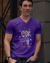 Load image into Gallery viewer, Butterflies Find Joy In The Journey Gift For Daughter Guys V-Neck

