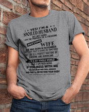 Load image into Gallery viewer, A Spoiled Husband Of November      Freaking Awesome Wife For Birthday Gift Guys Tee
