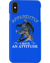 Load image into Gallery viewer, Apparently I Have An Attitude Blue Dragon Phone case
