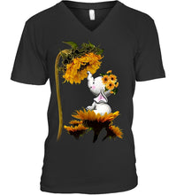 Load image into Gallery viewer, Elephant Sunflower Special Custom Design For Cute Girls Guys V-Neck
