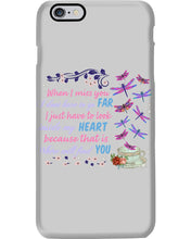 Load image into Gallery viewer, Butterflies When I Miss You I Just Have To Look Inside My Heart Gift For Lover Phone case
