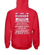 Load image into Gallery viewer, I Am A Runner I Run Because I Really Like Food Custom Design Hoodie
