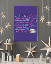 Load image into Gallery viewer, Butterflies When I Miss You I Just Have To Look Inside My Heart Gift For Lover Vertical Poster
