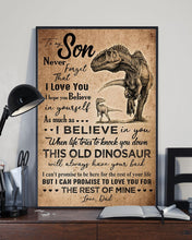 Load image into Gallery viewer, Daddy Gift For  Son Never Forget That I Love You Custom Design Vertical Poster
