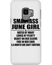 Load image into Gallery viewer, Birthday Gift For Smartass June GirlHeart On Her Sleeve Phone case
