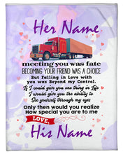 Load image into Gallery viewer, How Special You Are To Me Custom Name Gift For Trucker's Girlfriend Fleece Blanket
