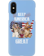 Load image into Gallery viewer, Keep America Great Yorkshire Terrier Gift For Dog Lovers Phone case

