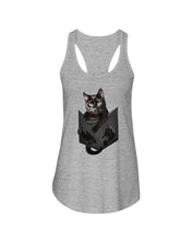 Load image into Gallery viewer, Cat In Your Front Pocket Perfect Gift For Friends Who Loves Cat Ladies Flowy Tank
