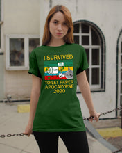 Load image into Gallery viewer, I Survived Toilet Paper Apocalupse 2020 Unique Custom Design Guys Tee
