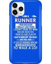 Load image into Gallery viewer, I Am A Runner I Run Because I Really Like Food Custom Design Phone case
