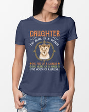 Load image into Gallery viewer, Daughter The Soul Of Witch The Fire Of Lioness Ladies Tee
