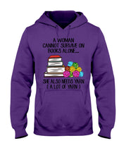 Load image into Gallery viewer, A Woman Cannot Survive On Book Alone She Also Needs Yarn Trending Hoodie
