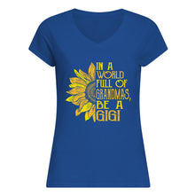Load image into Gallery viewer, Be A GiGi Sunflowers Gift For Gigi Ladies V-Neck
