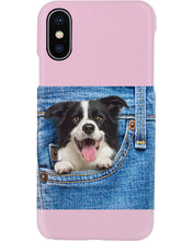 Load image into Gallery viewer, Border Collie In Denim Pocket Gift For Dog Lovers Phone case
