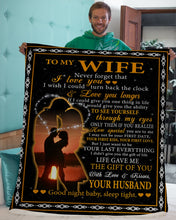 Load image into Gallery viewer, Husband Gift For Wife Never Forget That I Love You Sherpa Blanket
