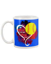 Load image into Gallery viewer, Lovely Phone Case My Heart Is On Field Gift For Softball Lovers Mug
