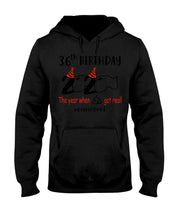 Load image into Gallery viewer, 36th  Birthday Gift 2020 The Year When Shit Got Real Trending Hoodie
