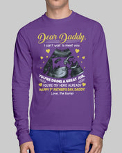Load image into Gallery viewer, Gift From Bump To Daddy You're My Hero Already Happy Father's Day Unisex Long Sleeve

