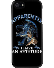 Load image into Gallery viewer, Apparently I Have An Attitude Blue Dragon Phone case
