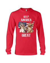Load image into Gallery viewer, Keep America Great Yorkshire Terrier Gift For Dog Lovers Unisex Long Sleeve

